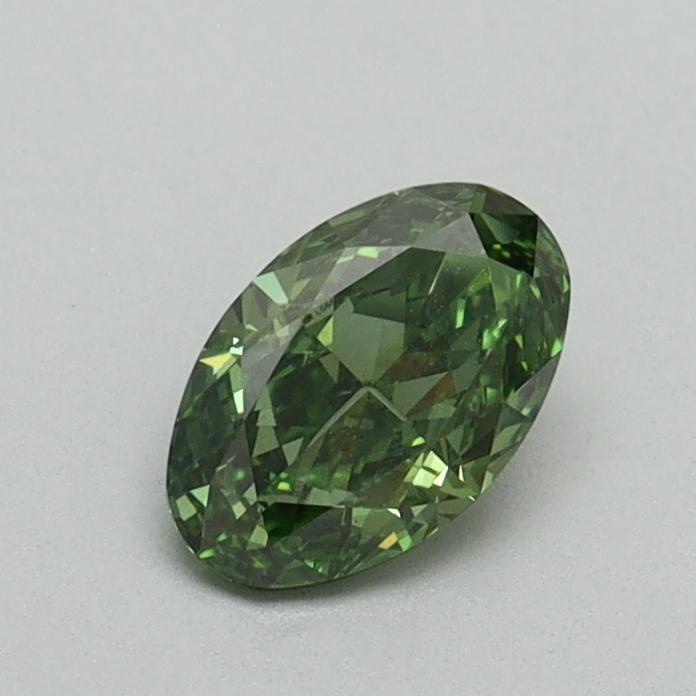 0.51 Ct. Fancy Vivid Green Oval Lab Grown Diamond