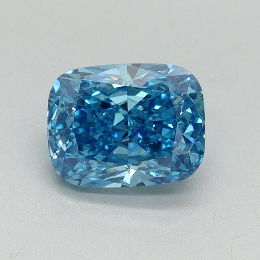 1.16 Ct. Fancy Vivid Blue Cushion Lab Grown Diamond