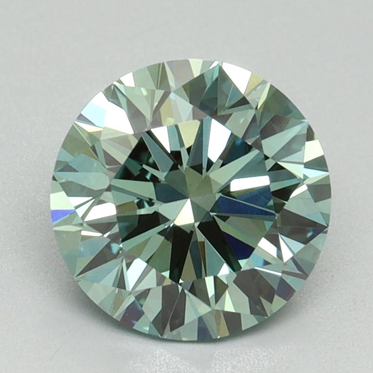 1.70 Ct. Fancy Vivid Green Round Lab Grown Diamond