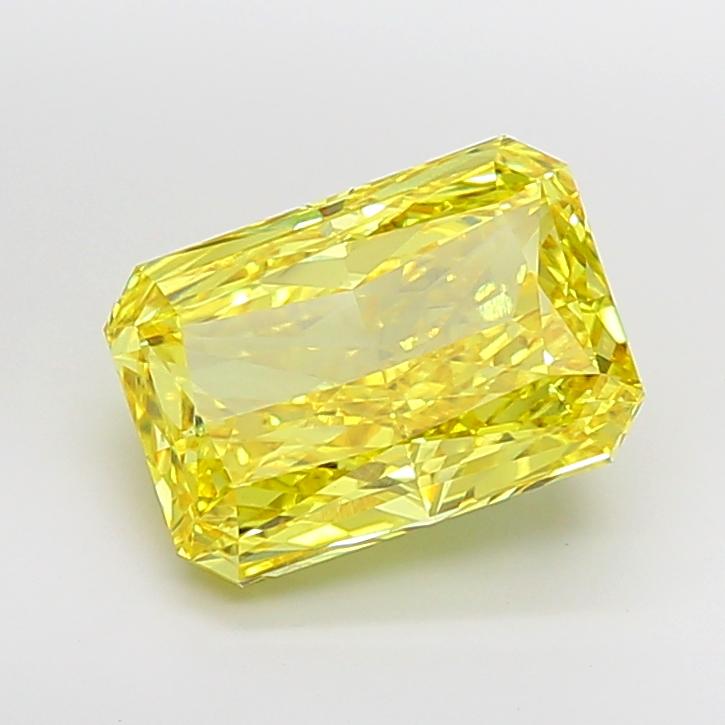 9.11 Ct. Fancy Vivid  Yellow Radiant Lab Grown Diamond