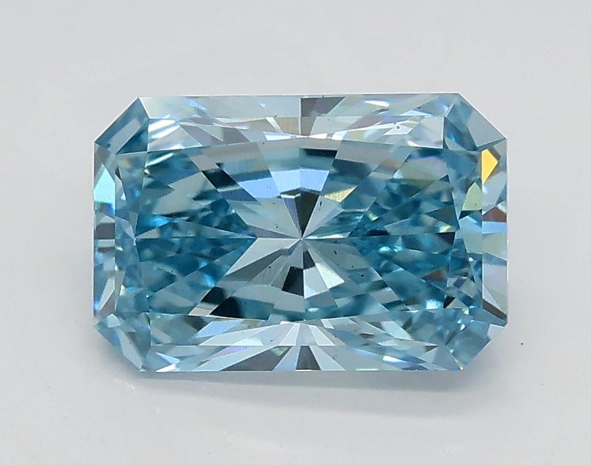 1.51 Ct. Fancy Vivid Blue Radiant Lab Grown Diamond