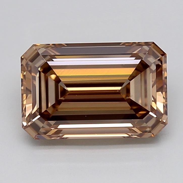 3.05 Ct. Light  Brown Emerald Lab Grown Diamond