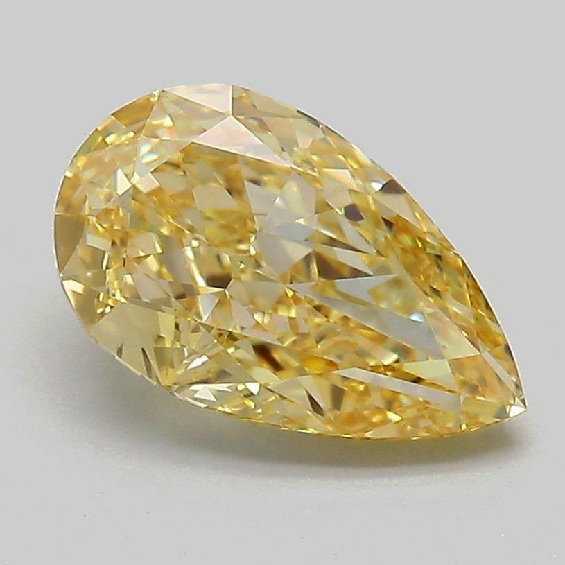 2.09 Ct. Fancy Yellow Pear Lab Grown Diamond