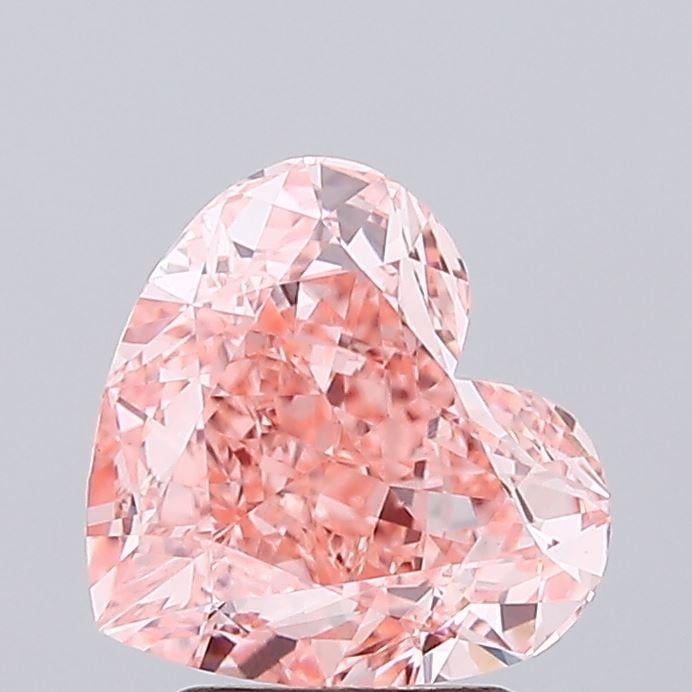 3.02 Ct. Fancy Vivid Pink Heart Lab Grown Diamond
