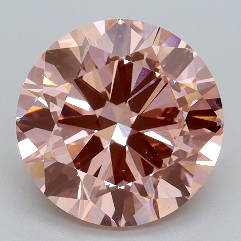 3.00 Ct. Fancy Intense Pink Round Lab Grown Diamond