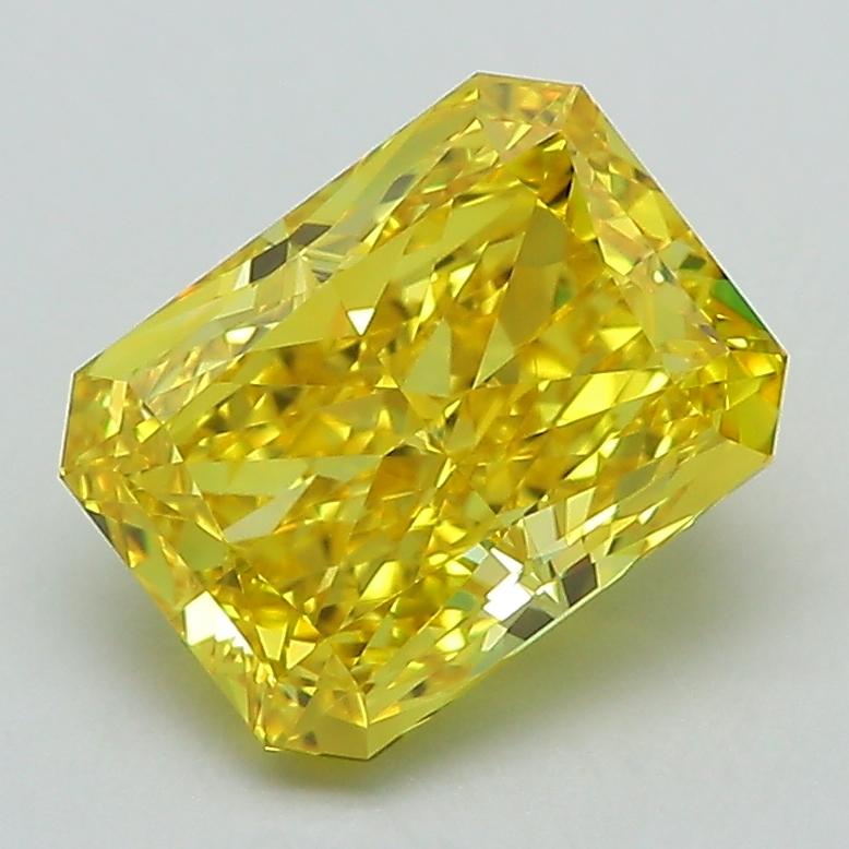 2.31 Ct. Fancy Vivid Yellow Radiant Lab Grown Diamond