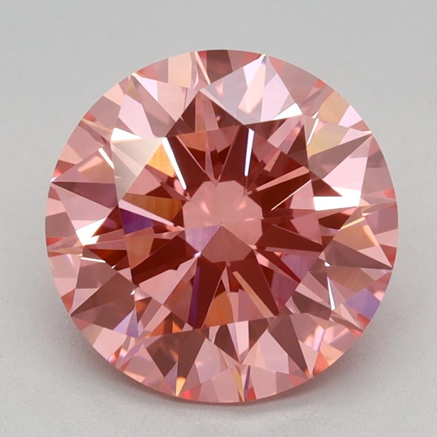 2.17 Ct. Fancy Vivid Pink Round Lab Grown Diamond