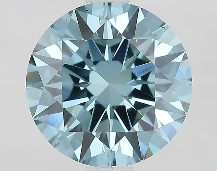 1.60 Ct. Fancy Vivid Blue Round Lab Grown Diamond