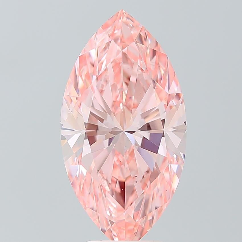 5.48 Ct. Fancy Vivid Pink Marquise Lab Grown Diamond