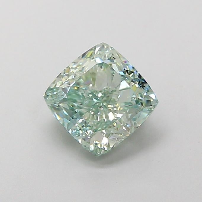 1.40 Ct. Fancy Intense  Green Cushion Lab Grown Diamond