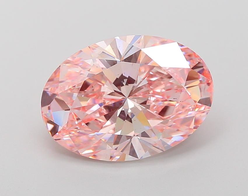 6.00 Ct. Fancy Intense Pink Oval Lab Grown Diamond