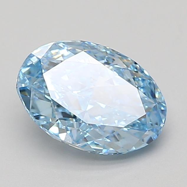 2.05 Ct. Fancy Vivid Blue Oval Lab Grown Diamond