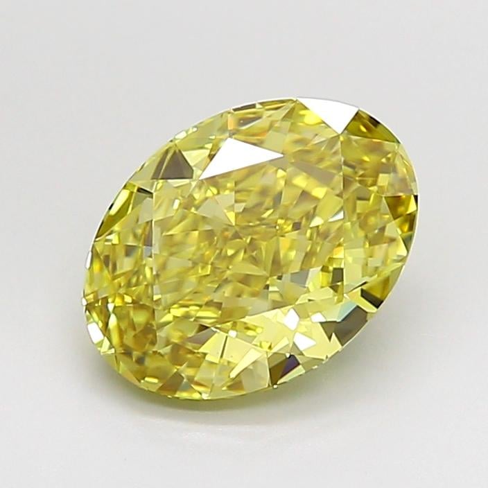 2.59 Ct. Fancy Intense Yellow Oval Lab Grown Diamond