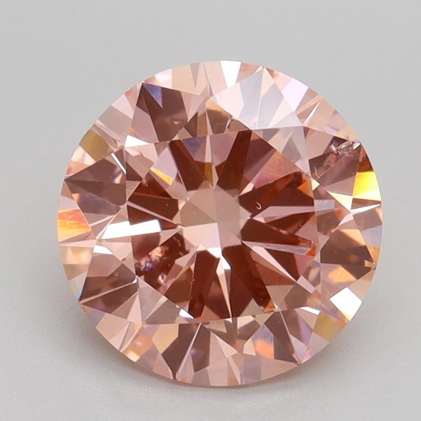 2.51 Ct. Fancy Intense Pink Round Lab Grown Diamond