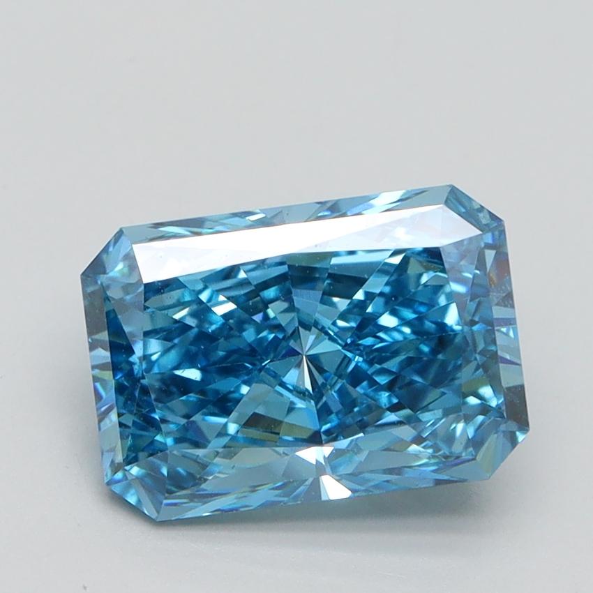 2.32 Ct. Fancy Vivid Blue Radiant Lab Grown Diamond
