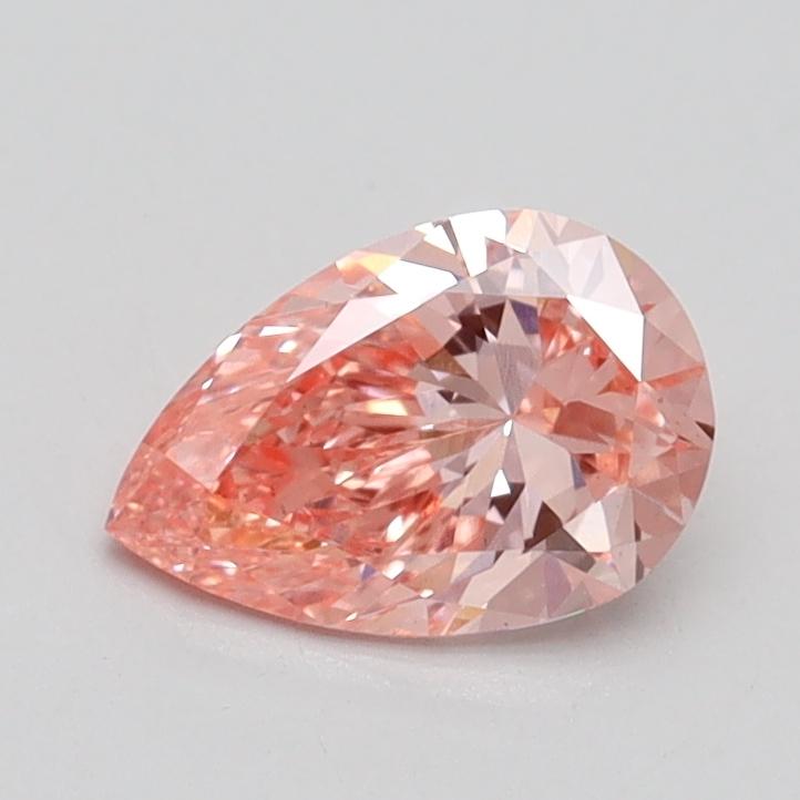 0.71 Ct. Fancy Intense Pink Pear Lab Grown Diamond