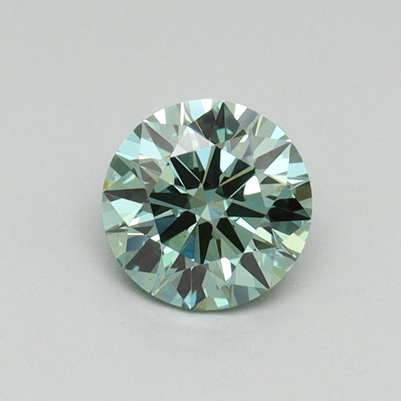 0.70 Ct. Fancy Vivid Pacific Green Round Lab Grown Diamond