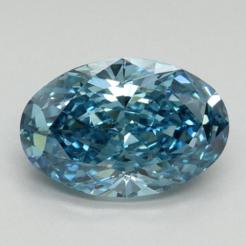 2.03 Ct. Fancy Vivid Blue Oval Lab Grown Diamond