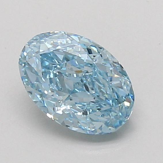 1.09 Ct. Fancy Vivid Blue Oval Lab Grown Diamond