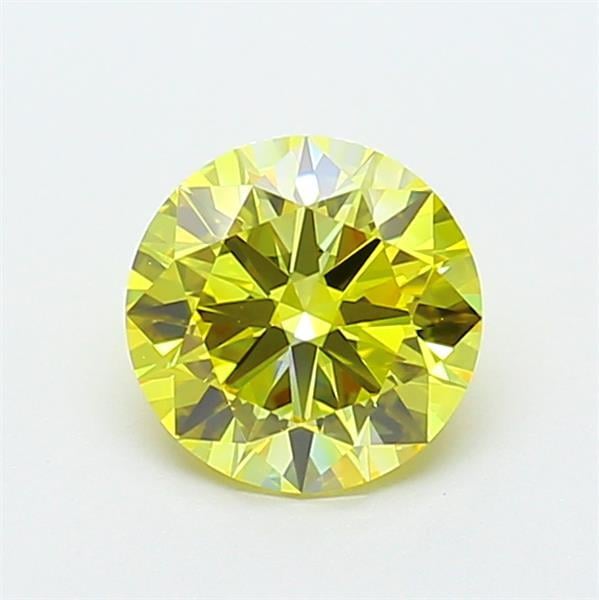 1.43 Ct. Fancy Vivid Yellow Round Lab Grown Diamond