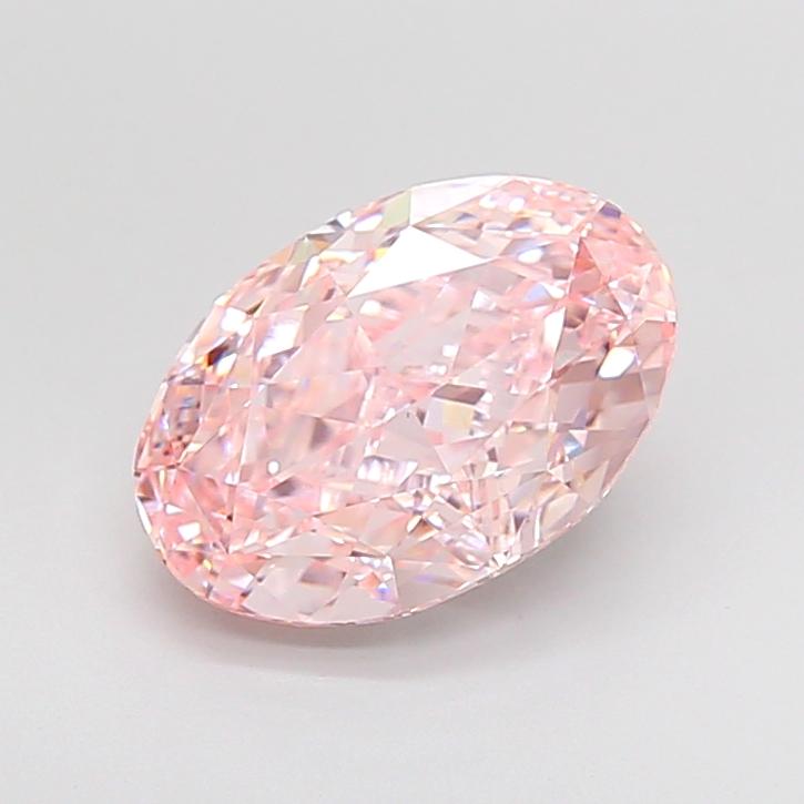 3.25 Ct. Fancy Vivid  Pink Oval Lab Grown Diamond