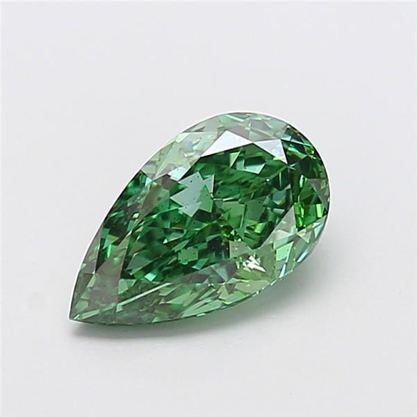 2.12 Ct. Fancy Vivid Green Pear Lab Grown Diamond