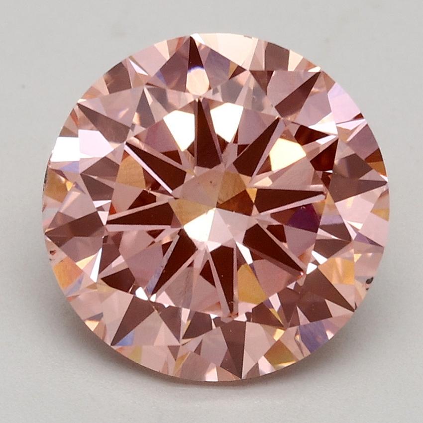 3.00 Ct. Fancy Intense Pink Round Lab Grown Diamond