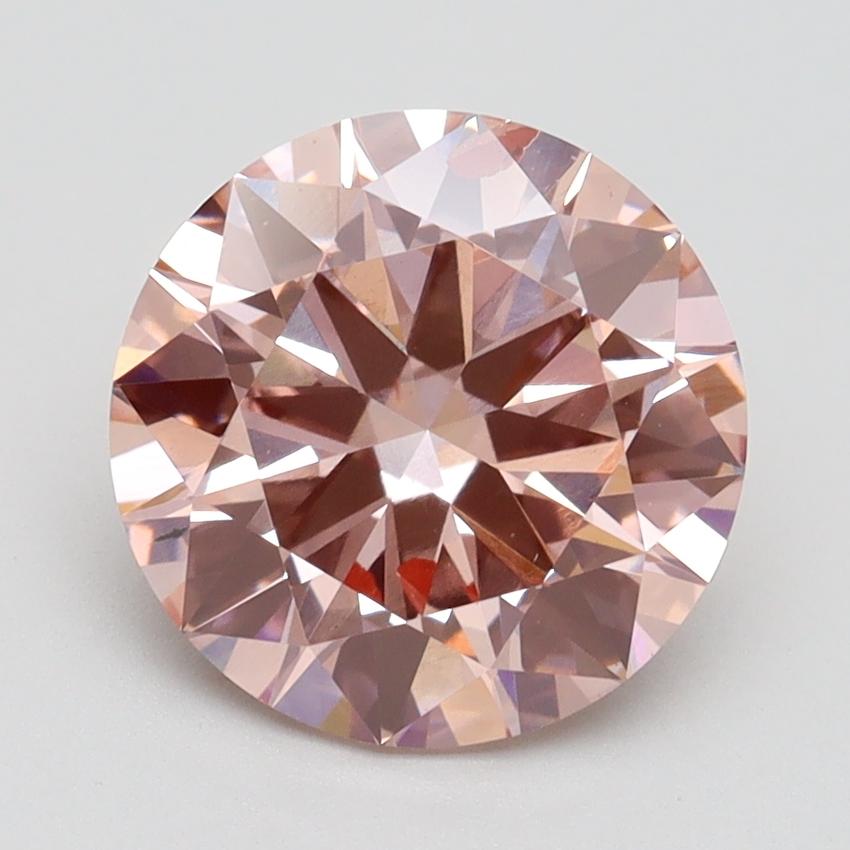 2.75 Ct. Fancy Intense Pink Round Lab Grown Diamond
