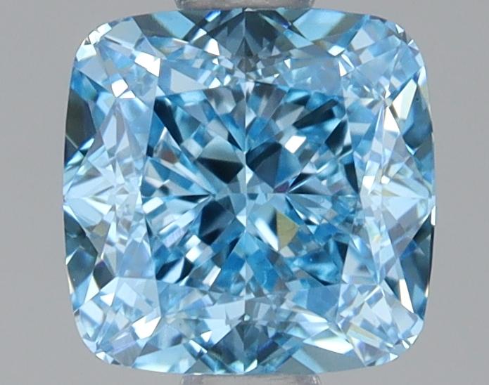 1.13 Ct. Fancy Vivid Blue Cushion Lab Grown Diamond