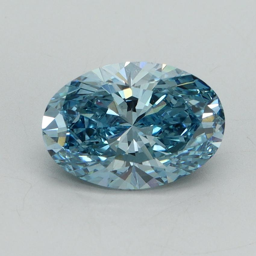 2.01 Ct. Fancy Vivid Blue Oval Lab Grown Diamond