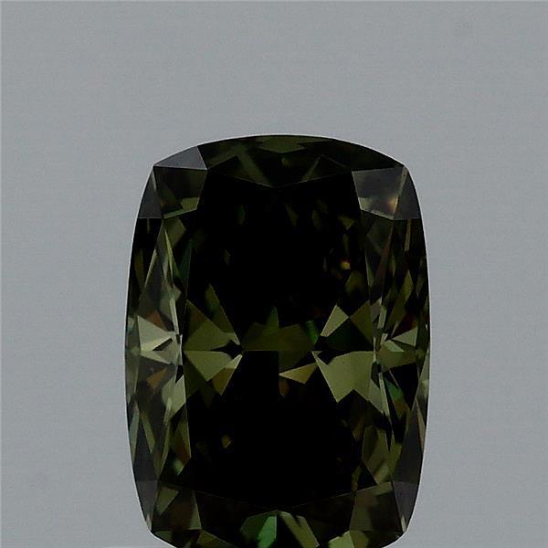 1.09 Ct. Fancy Deep Green Cushion Lab Grown Diamond