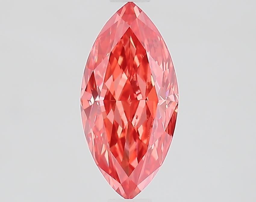 1.03 Ct. Fancy Vivid Orangey Pink Marquise Lab Grown Diamond