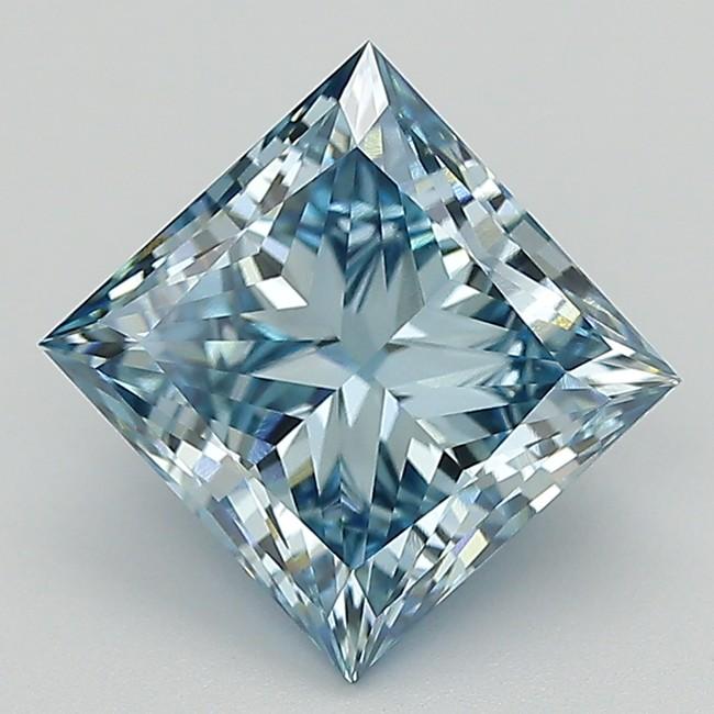 3.01 Ct. Fancy Intense  Blue Princess Lab Grown Diamond