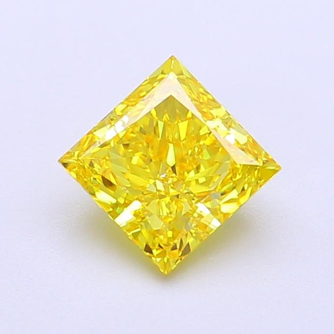 1.06 Ct. Fancy Vivid Yellow Princess Lab Grown Diamond