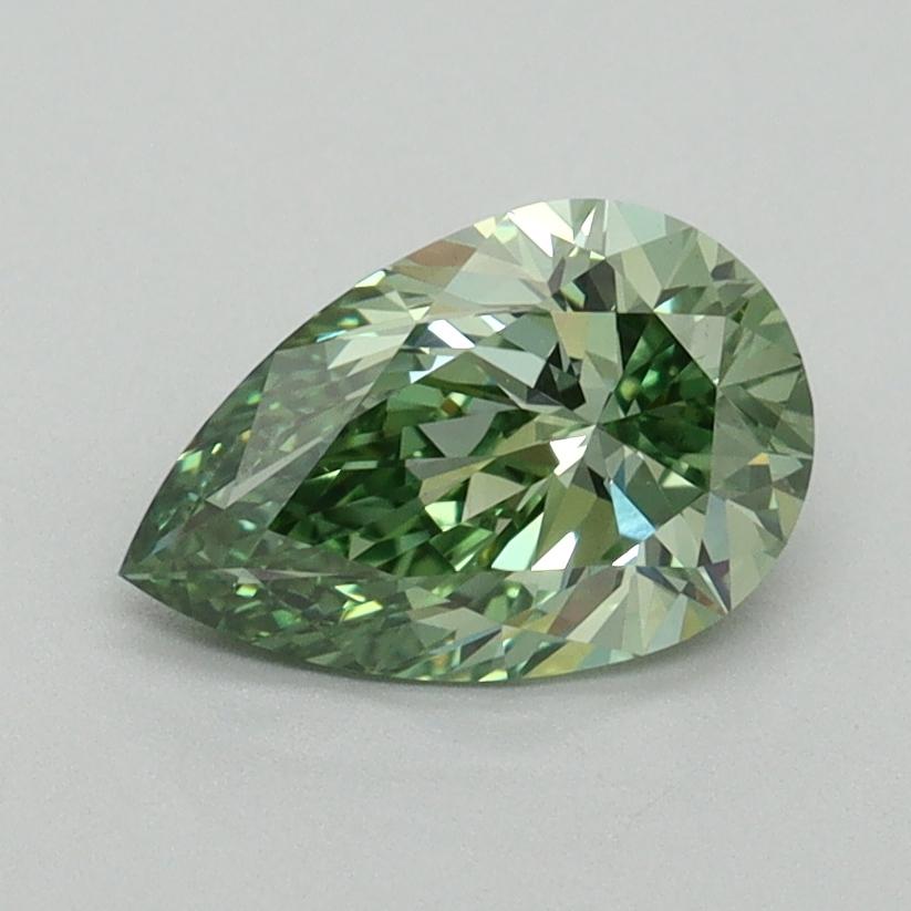 1.05 Ct. Fancy Vivid Pacific Green Pear Lab Grown Diamond