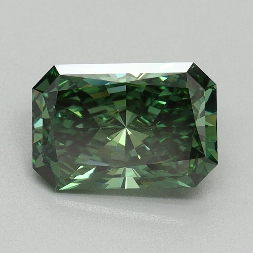 1.53 Ct. Fancy Vivid Green Radiant Lab Grown Diamond