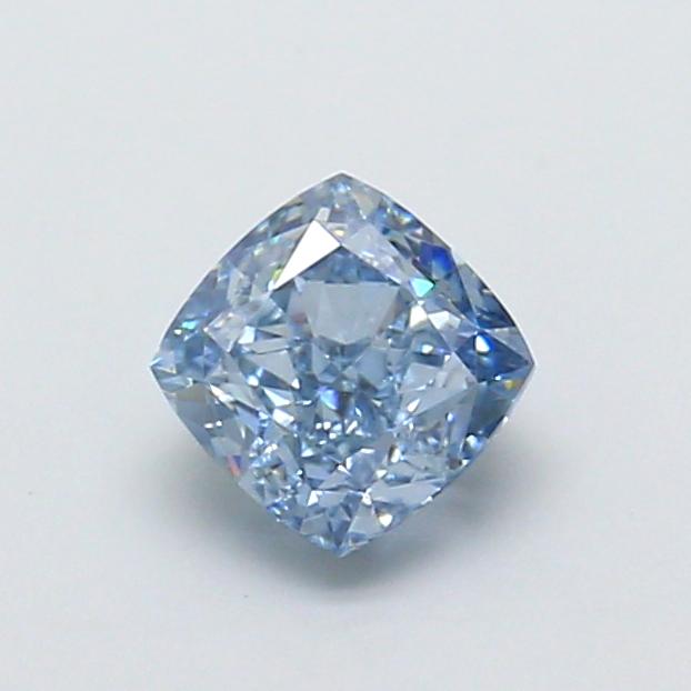 1.02 Ct. Fancy Vivid  Blue Cushion Lab Grown Diamond