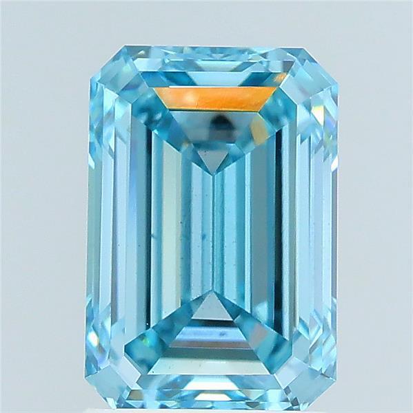 2.02 Ct. Fancy Vivid Blue Emerald Lab Grown Diamond