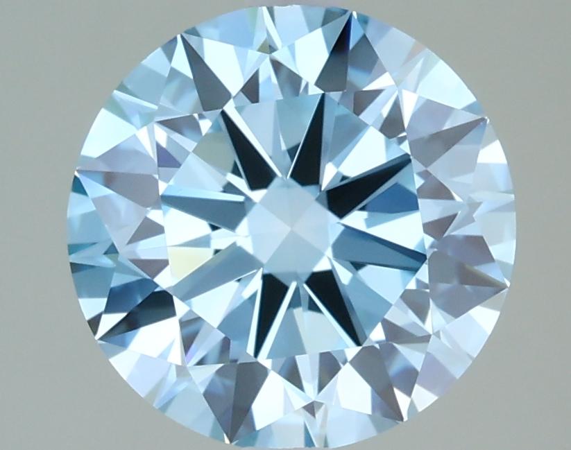 2.35 Ct. Fancy Vivid  Blue Round Lab Grown Diamond