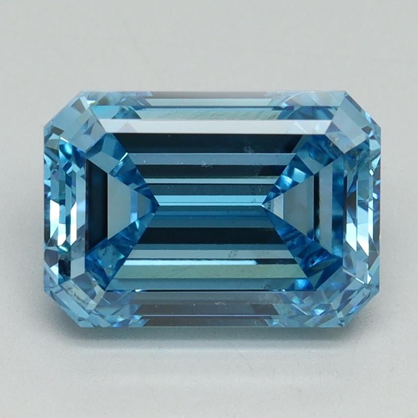 3.25 Ct. Fancy Vivid Blue Emerald Lab Grown Diamond