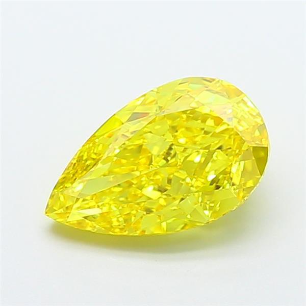 2.33 Ct. Fancy Vivid  Yellow Pear Lab Grown Diamond
