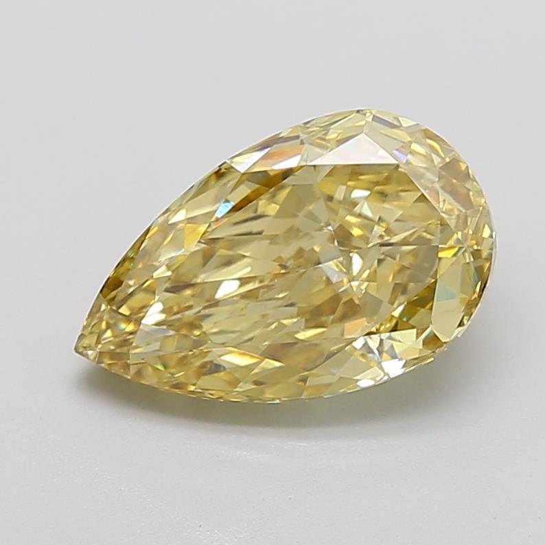 5.04 Ct. Fancy Intense  Yellow Pear Lab Grown Diamond