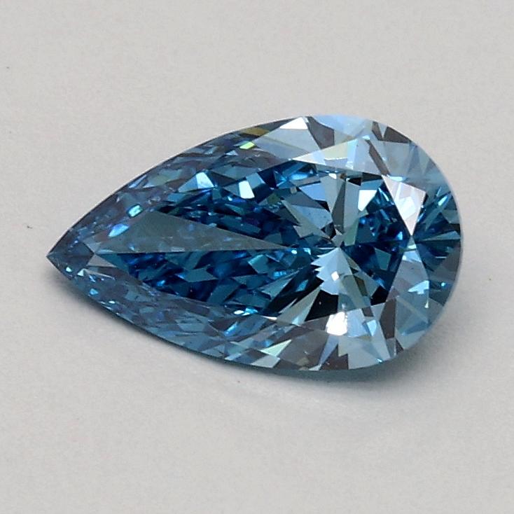 0.51 Ct. Fancy Vivid Blue Pear Lab Grown Diamond
