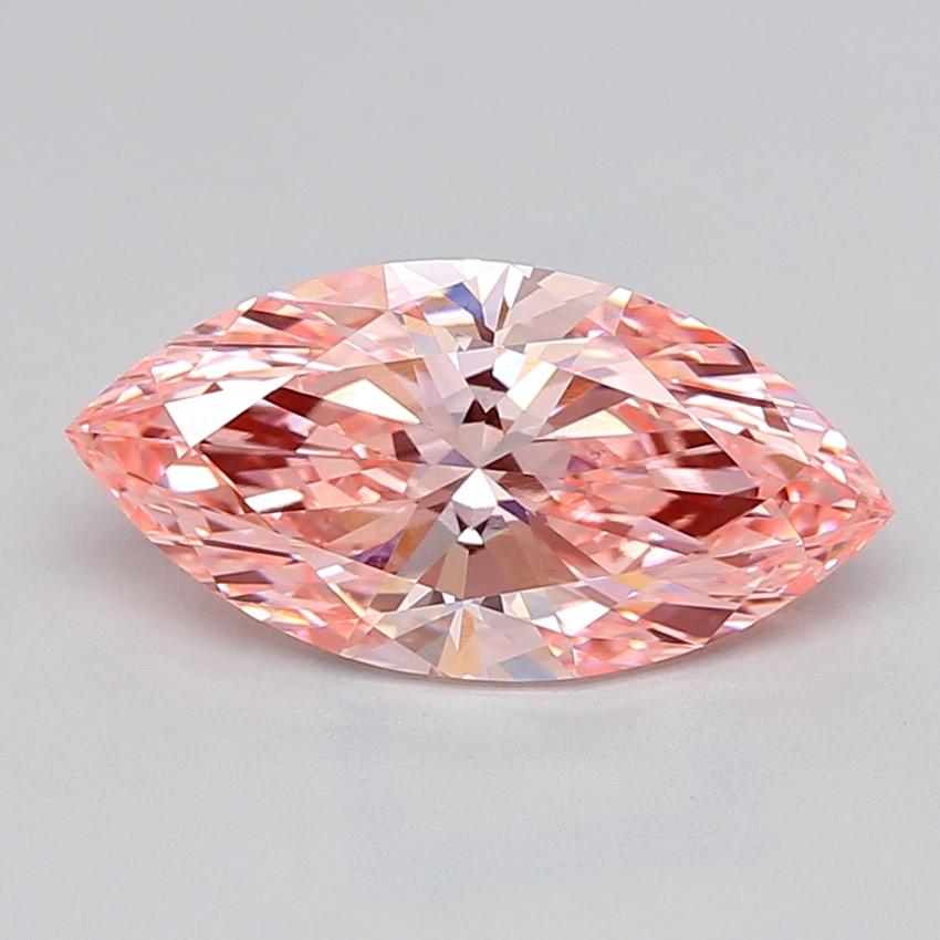 3.10 Ct. Fancy Vivid  Pink Marquise Lab Grown Diamond