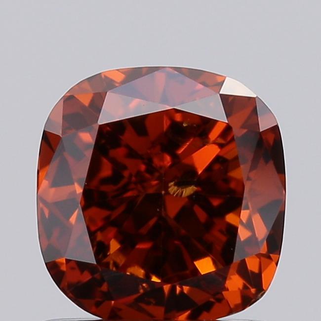 1.10 Ct. Fancy Deep  Orange Cushion Lab Grown Diamond