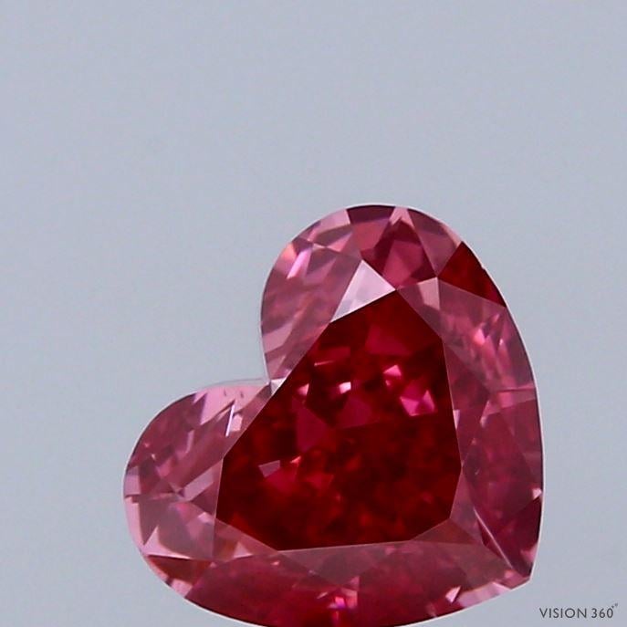 1.59 Ct. Fancy Deep Pink Heart Lab Grown Diamond