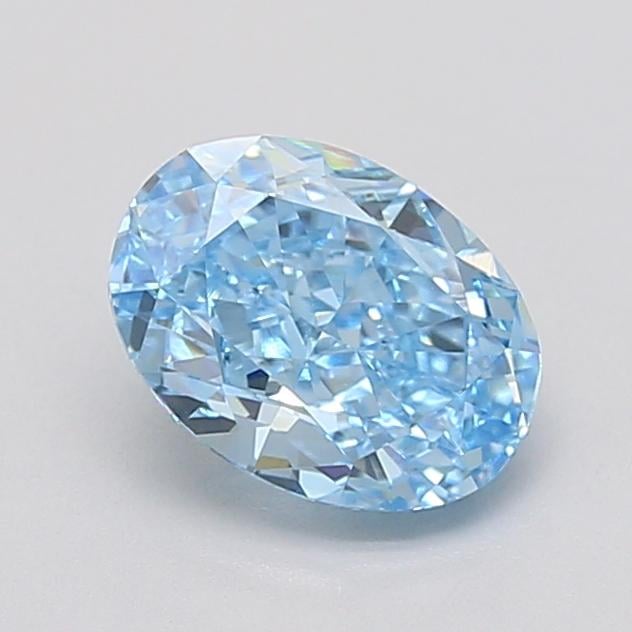 1.04 Ct. Fancy Vivid  Blue Oval Lab Grown Diamond
