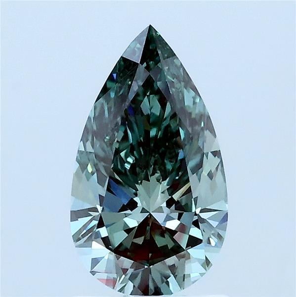 1.03 Ct. Fancy Intense Green Pear Lab Grown Diamond