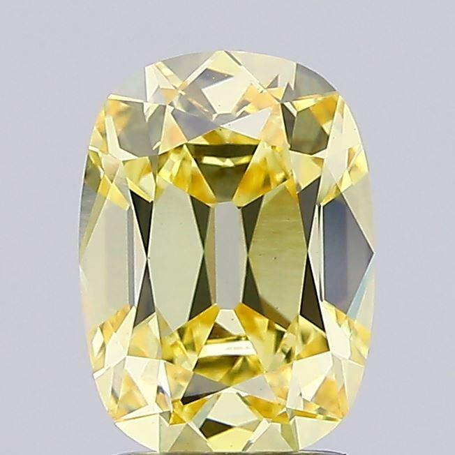 1.78 Ct. Fancy Yellow Cushion Lab Grown Diamond