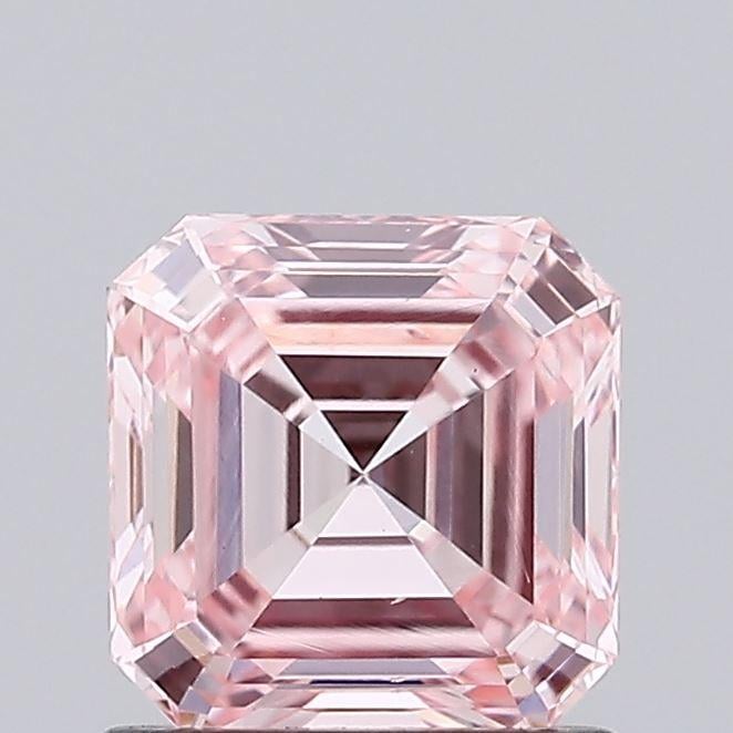 0.89 Ct. Fancy Intense Pink Asscher Lab Grown Diamond